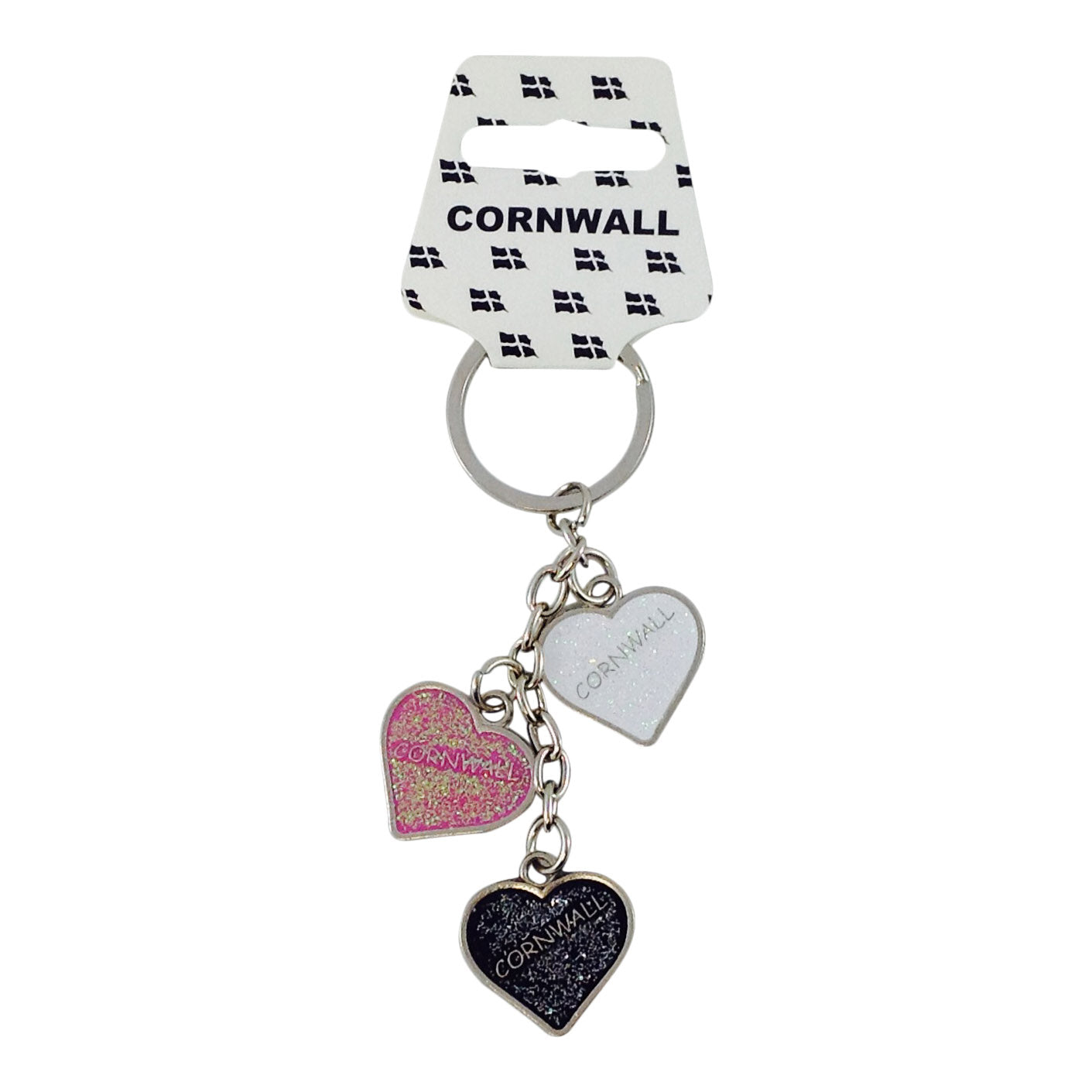 3 Hearts Cornwall Keyring