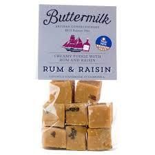 Buttermilk Rum and Raisin Fudge