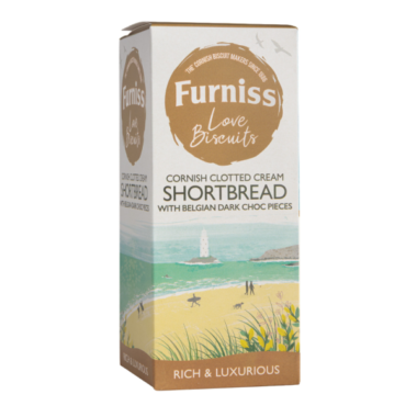 Cornish Furniss Clotted Cream Shortbread with Belgian Chocolate Pieces